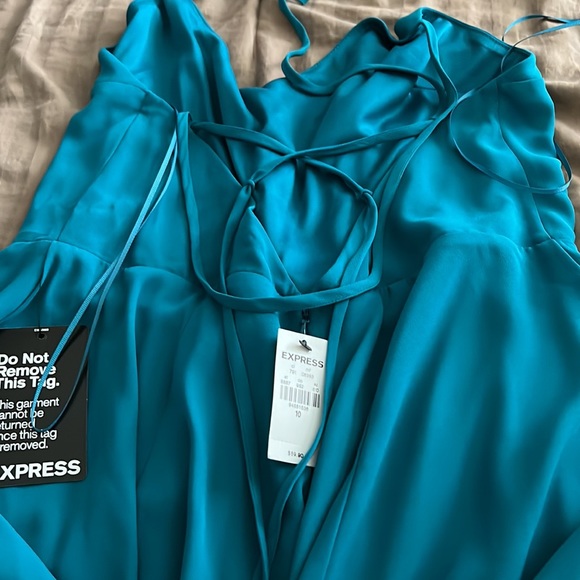 Express Strappy Back Romper ✨ Teal Brand New - Picture 5 of 5